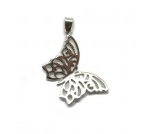 PE001327 Handmade genuine sterling silver pendant solid hallmarked 925 Butterfly 